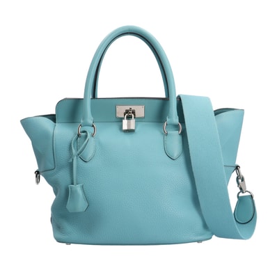 エルメス ツールボックス26 ショルダーバッグ ヴォースイフト ブルー レディース HERMES 中古