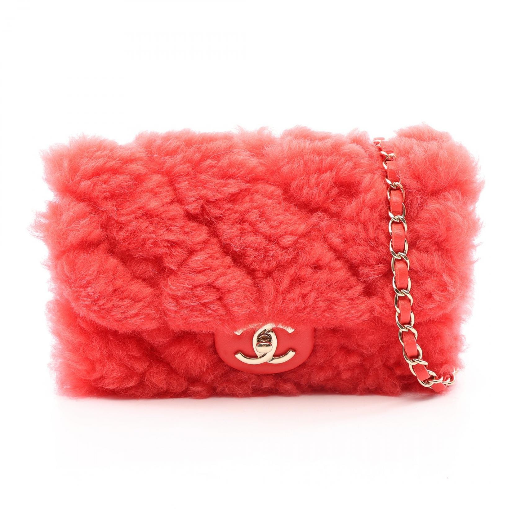 シャネル CHANEL マトラッセ ショルダーバッグ バッグ レザー シアリング レディース レッド系 【中古】