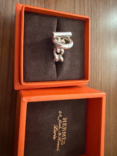 Hermes Croisette Ring GM Large Model "Silver"