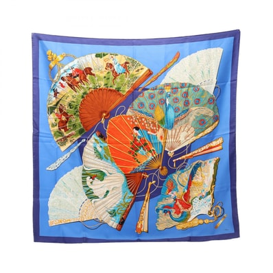 エルメス HERMES カレ90 BRISE DE CHARME スカーフ 衣料品 シルク シルク レディース ブルー系 / マルチカラー 【中古】