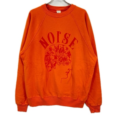 セントマイケル 【×ベルベルジン】23AW SM-A23-0000-C14 オレンジ CREW SWEAT_NOISE ラグランスリーブスウェット XL