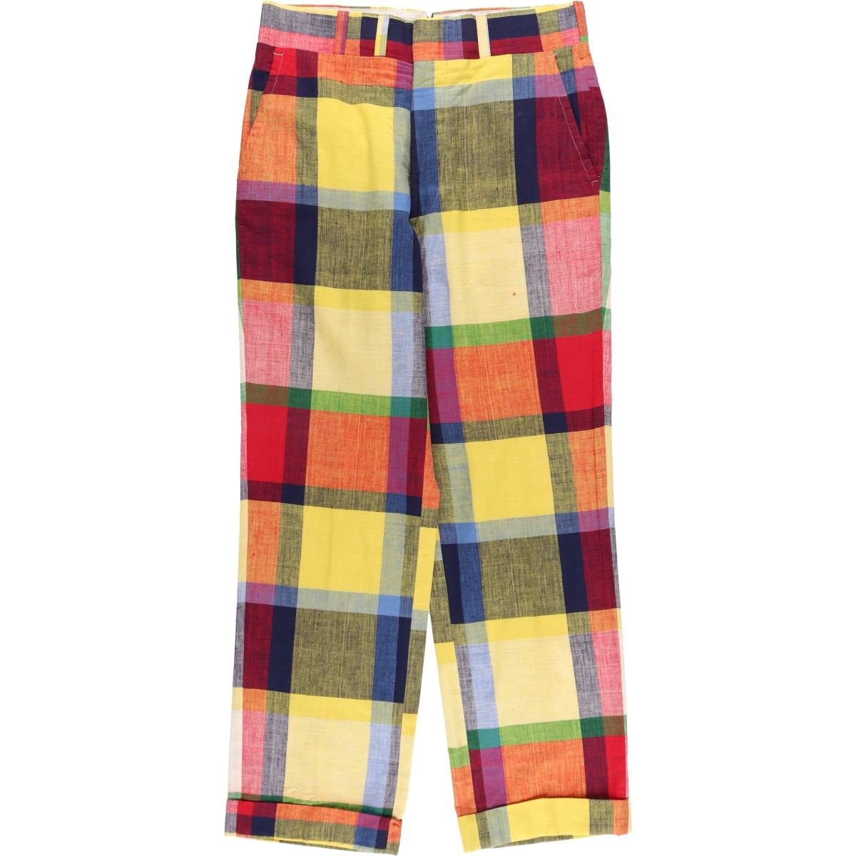 古着 80年代 ブルックスブラザーズ Brooks Brothers チェック柄 スラックスパンツ メンズw32相当 ヴィンテージ/eaa628670