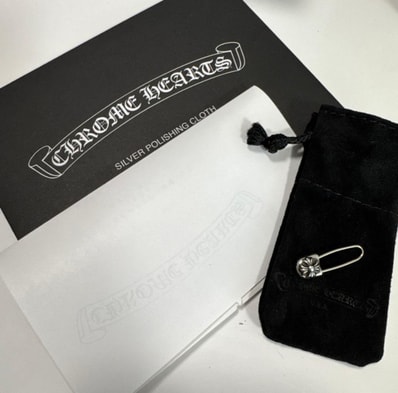 Chrome Hearts CH Plus Safety Pin Earring "Silver"