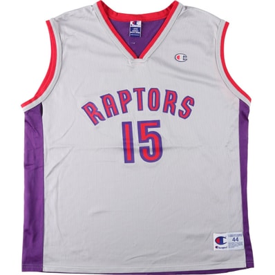 古着 90年代 チャンピオン Champion NBA TORONTO RAPTORS トロント ラプターズ Vネック メッシュ ゲームシャツ レプリカユニフォーム メンズL相当 ヴィンテージ/eaa662687