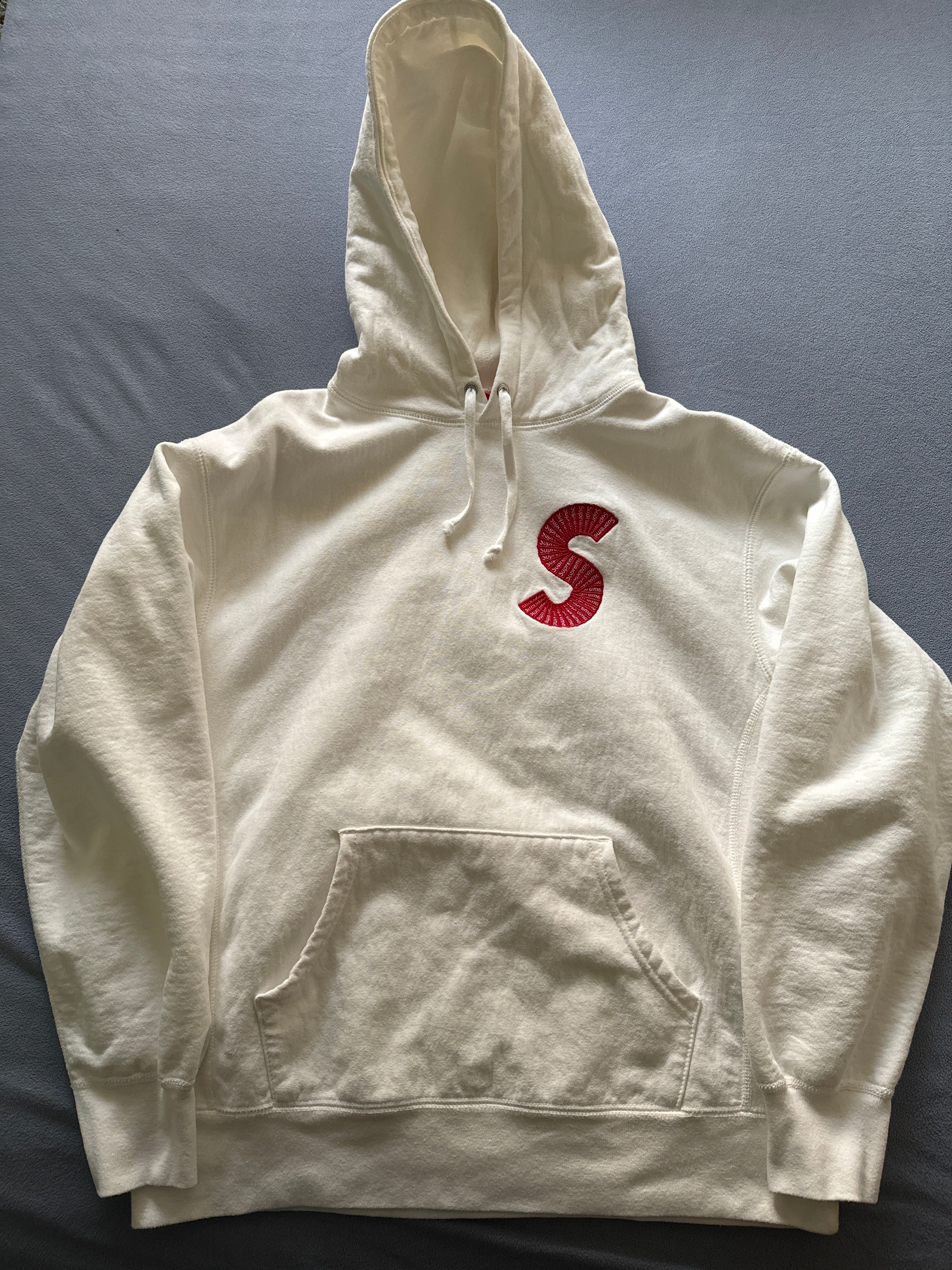 Supreme S Logo Hooded Sweatshirt "White" (20FW)