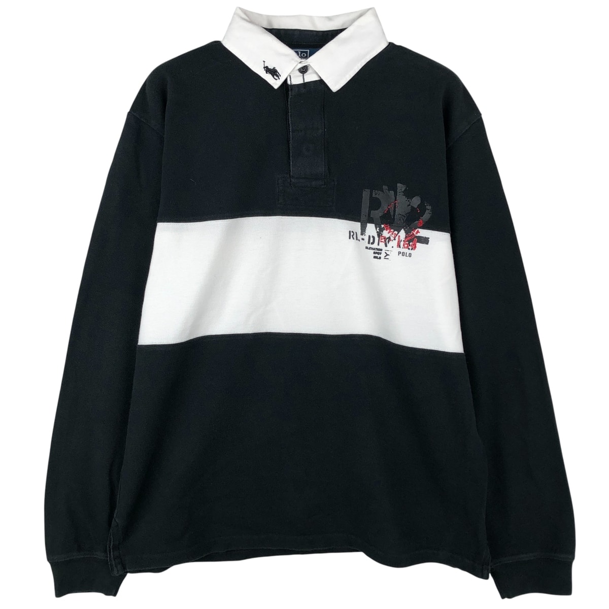 古着 ラルフローレン Ralph Lauren POLO by Ralph Lauren 長袖 ラガーシャツ メンズL相当/eaa459519