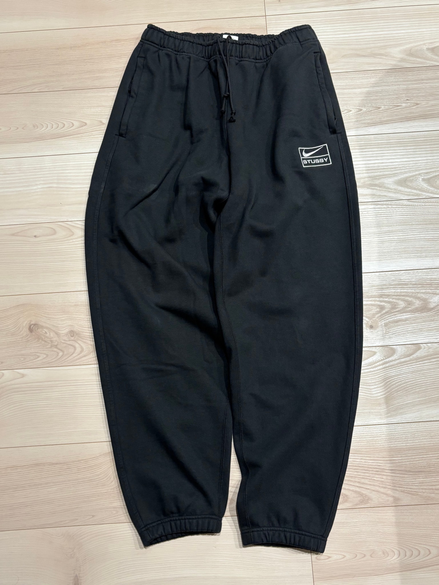 Stussy x Nike Stone Washed Fleece Pant "Black" (US Size) FN5235-010