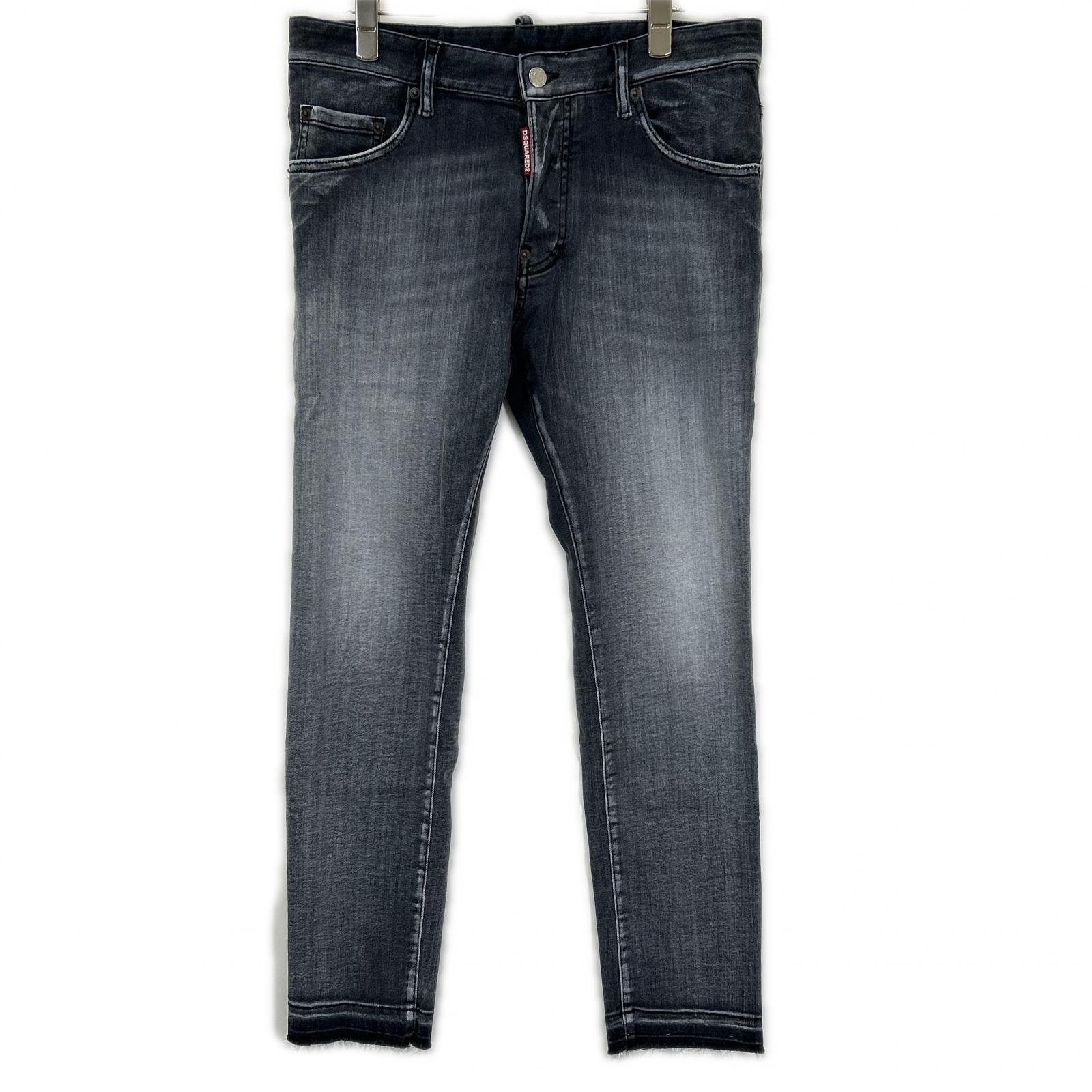 ディースクエアード S74LB1389 ブラック コットン SKATER JEAN/スケータージーン デニムパンツ 48