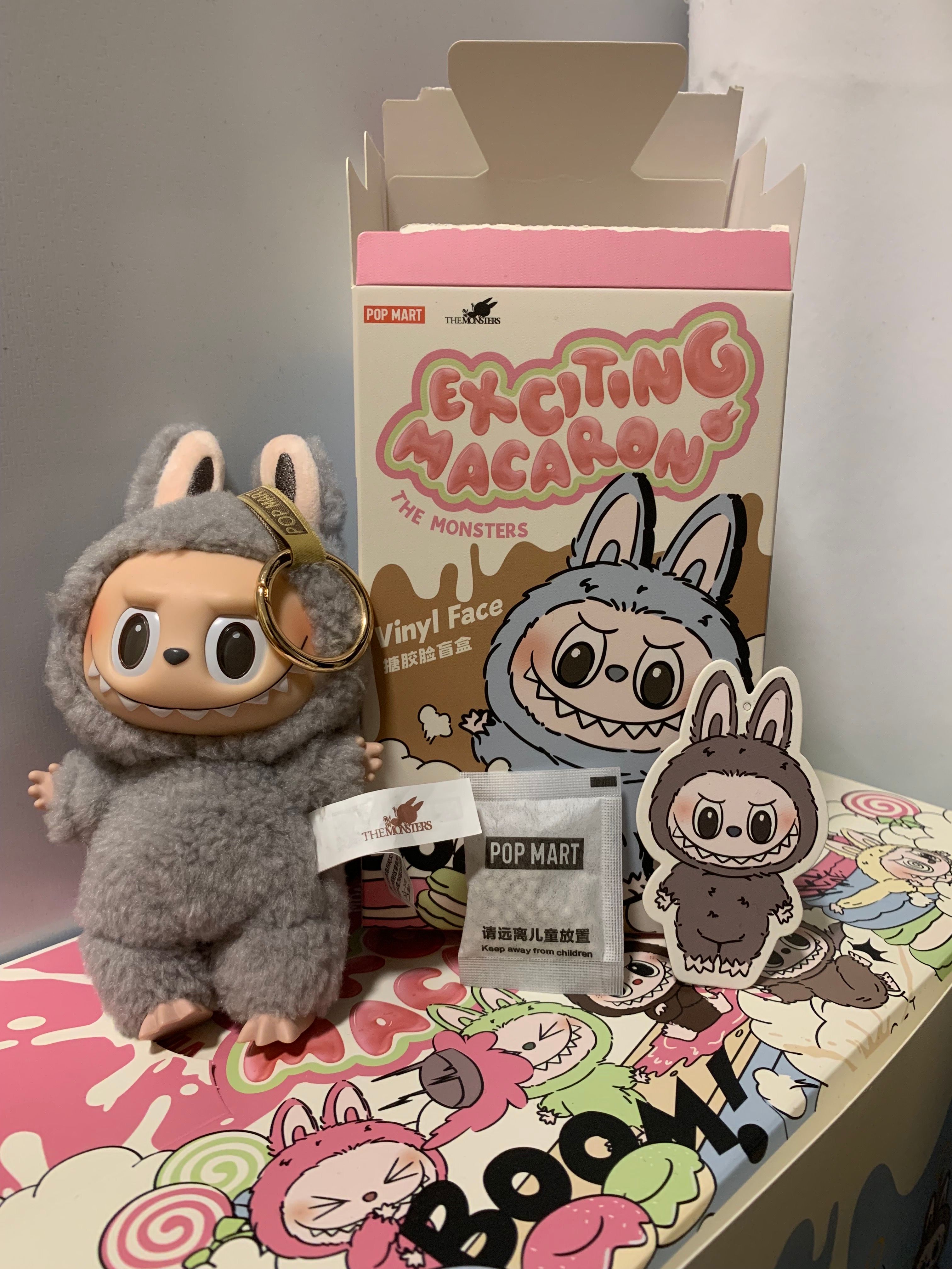 POP MART THE MONSTERS (LABUBU) Exciting Macaron Plush Series SESAME BEAN