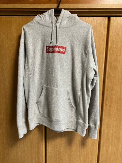 Supreme / Swarovski® Box Logo Hooded Sweeatshirt "Grey"