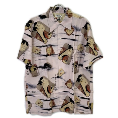 サンサーフ SS38472 東洲斎写楽 三代目大谷鬼次の奴江戸兵衛 アロハシャツ XL