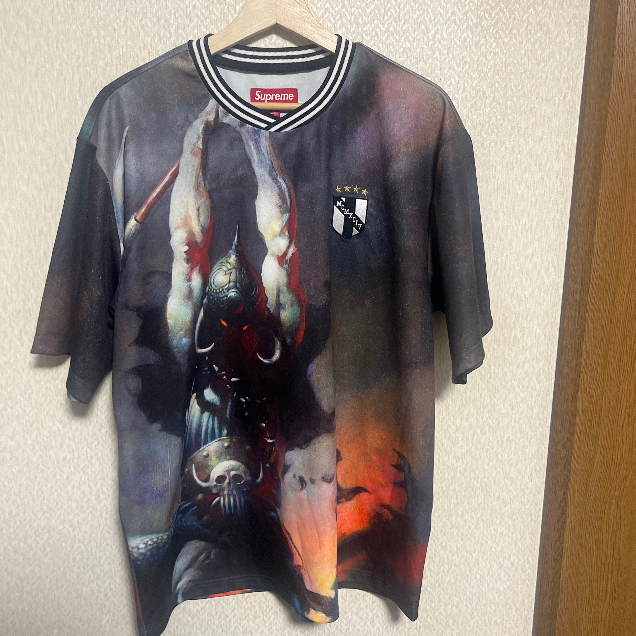 Supreme x Frank Frazetta Soccer Jersey "Death Dealer"