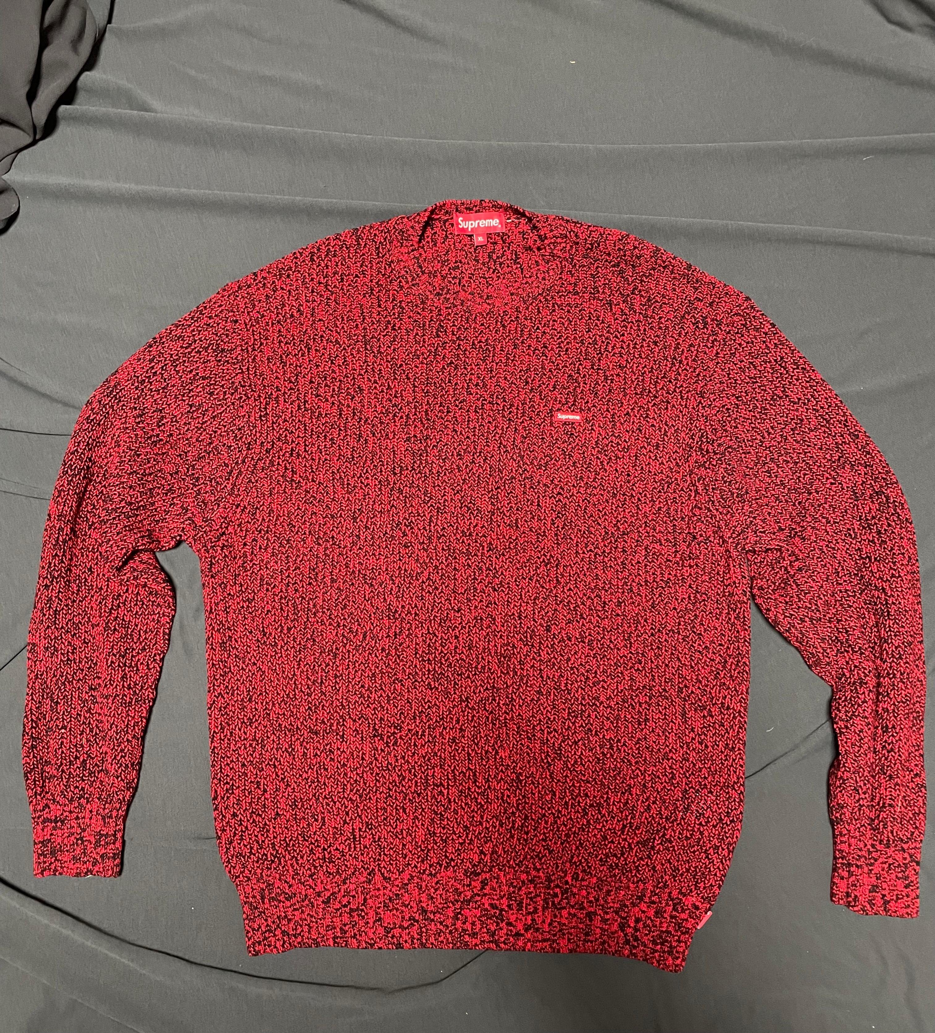 Supreme Melange Rib Knit Sweater "Red"