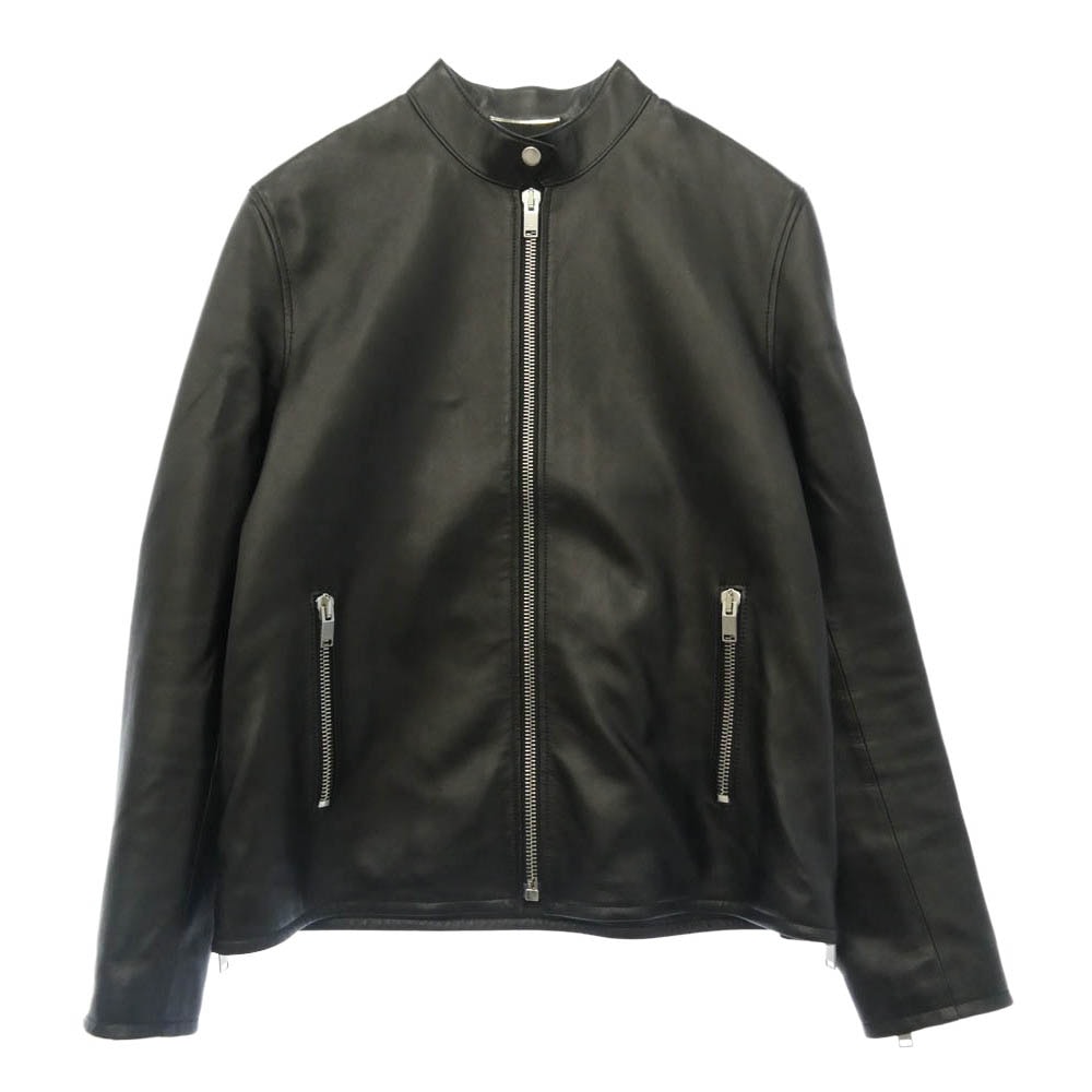 SAINT LAURENT サンローラン 362239 Y5YA1 Keith single riders jacket キースレーサー レザー シングル ライダース ジャケット ブラック系 52【美品】【中古】