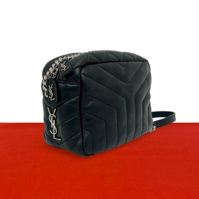 SAINT LAURENT PARIS サンローランパリ ルルボーリング レザー ショルダーバッグ ブラック
95612