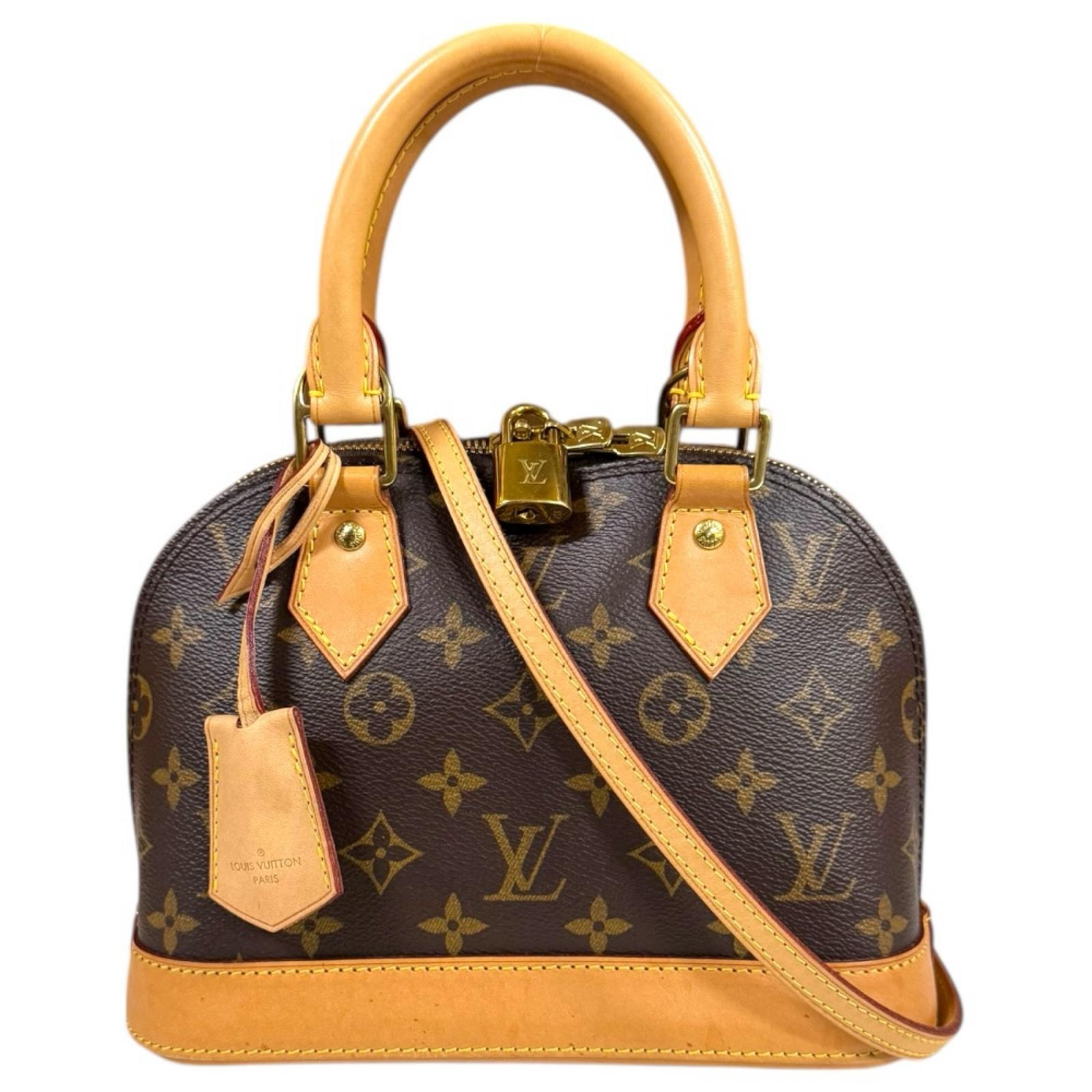 ルイヴィトン アルマBB モノグラム ショルダーバッグ モノグラムキャンバス M53152 ブラウン レディース LOUIS VUITTON  中古