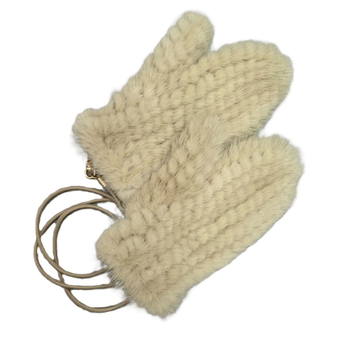 MAX MARA マックスマーラ ミンクファー ミトン 手袋 毛皮 手袋 45660513670 ミンク ベージュ  レディース【中古】