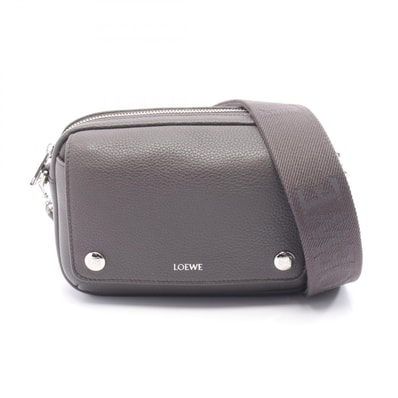 ロエベ LOEWE ペブル メッセンジャーバッグ スモール ショルダーバッグ バッグ レザー メンズ グレー系 BANBPCBX011220 【新品】