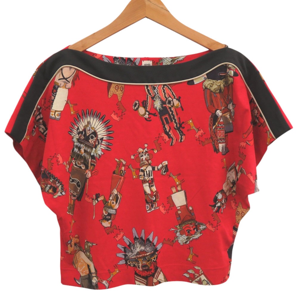 エルメス カチナ Kachinas ボートネック ラグランスリー