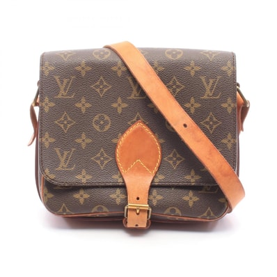 ルイ・ヴィトン LOUIS VUITTON カルトシエールMM モノグラム ショルダーバッグ バッグ PVCコーティングキャンバス レザー レディース ブラウン系 M51253 【中古】