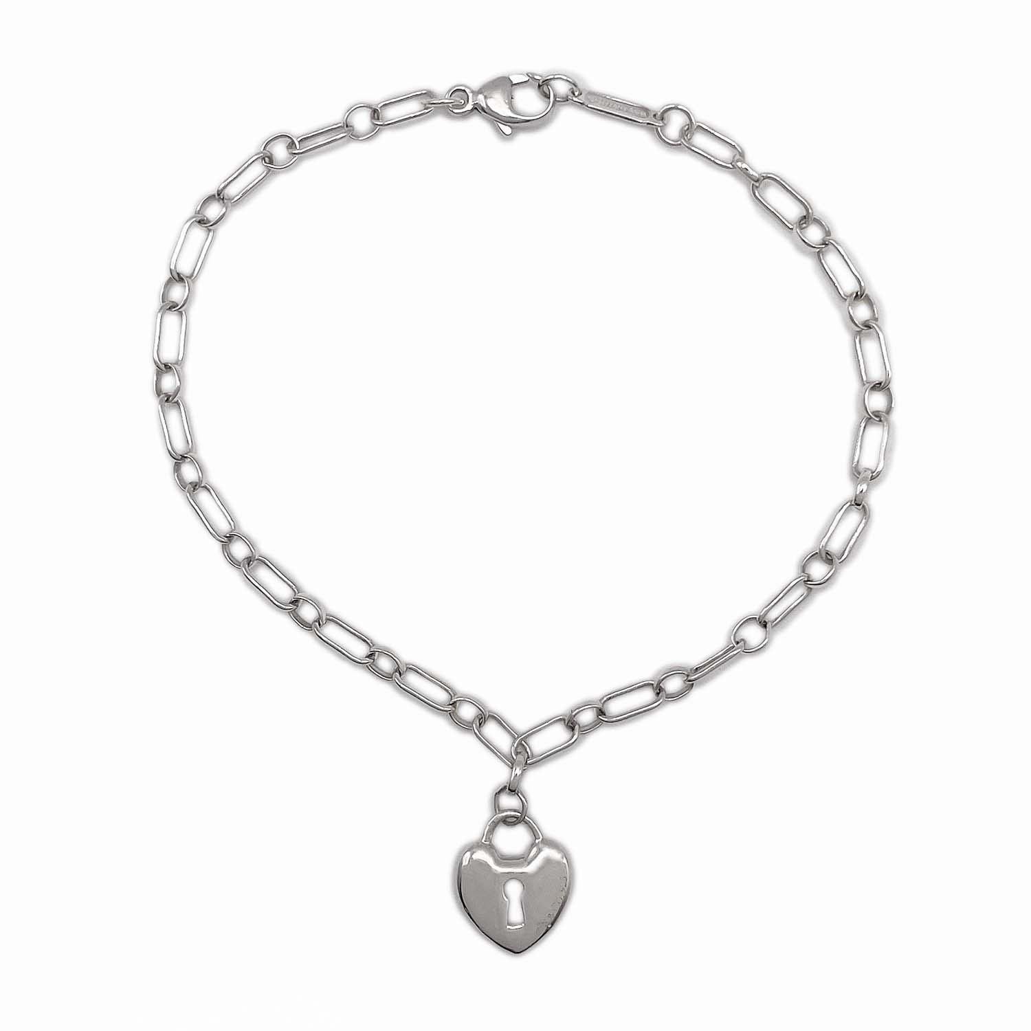 TIFFANY&Co. ティファニー ハートロック ブレスレット
 バングル SV925 シルバー 新品仕上済 レディース
 【中古】