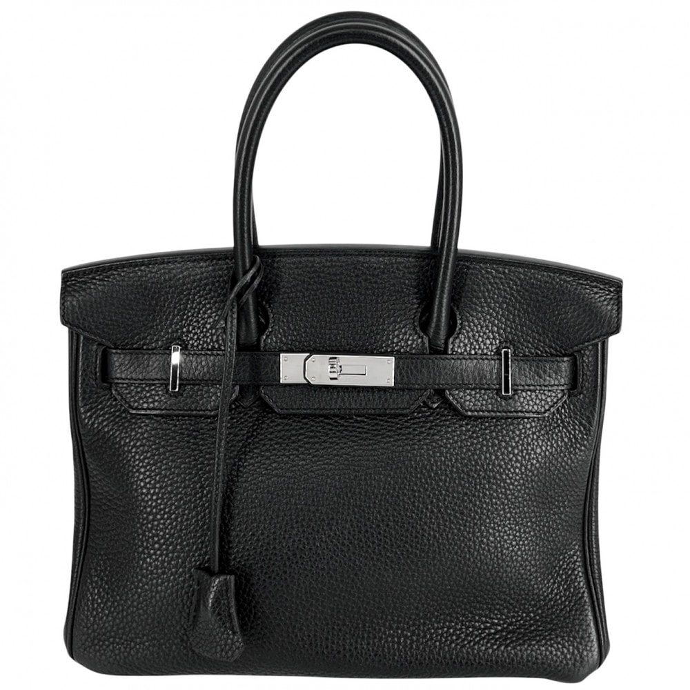 HERMES エルメス ハンドバッグ バーキン30 内縫い かばん T刻印 レザー    ブラック 黒 シルバー金具 レディース 美品 2015年【中古品】