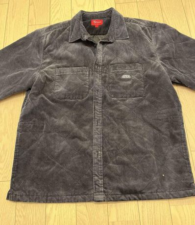 Supreme Quilted Corduroy Shirt "Black"