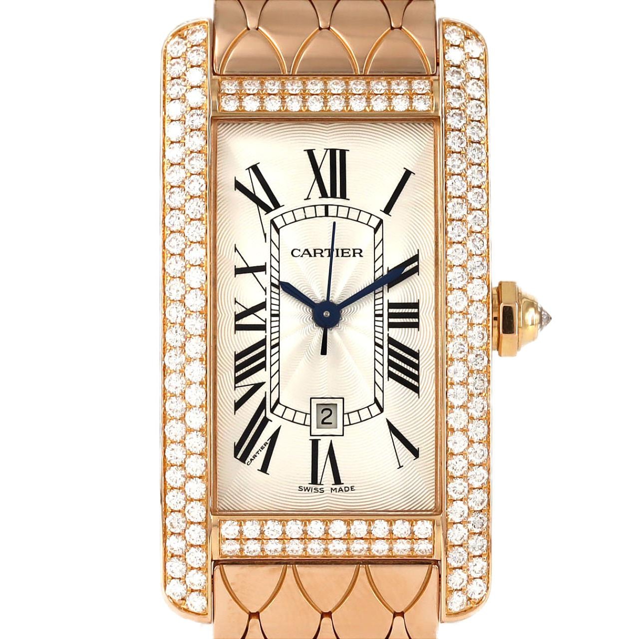 カルティエ タンクアメリカンMM PG/2D WB710010 PG・RG 自動巻