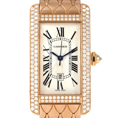 カルティエ タンクアメリカンMM PG/2D WB710010 PG・RG 自動巻