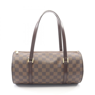 ルイ・ヴィトン LOUIS VUITTON パピヨン30 ダミエエベヌ ハンドバッグ バッグ PVCコーティングキャンバス レザー レディース ブラウン系 N51303 【中古】