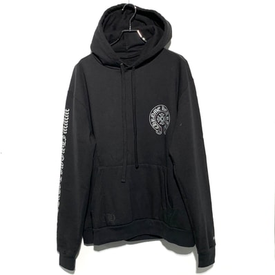 Chrome Hearts Horse Shoe Glitter Hoodie "Black/Silver"