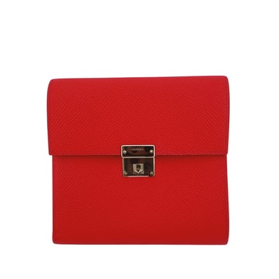 エルメス HERMES 三つ折り財布 クリック12 コンパクトウォレット ピンク