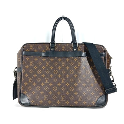 ルイヴィトン LOUIS VUITTON ポルトドキュマンヴォワヤージュGM M40224 モノグラムマカサー PDV 2WAYバッグ ショルダーバッグ カバン ビジネスバッグ モノグラムマカサーキャンバス ブラウン