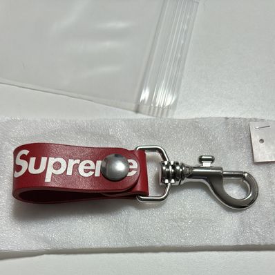 Supreme Leather Key Loop "Red"