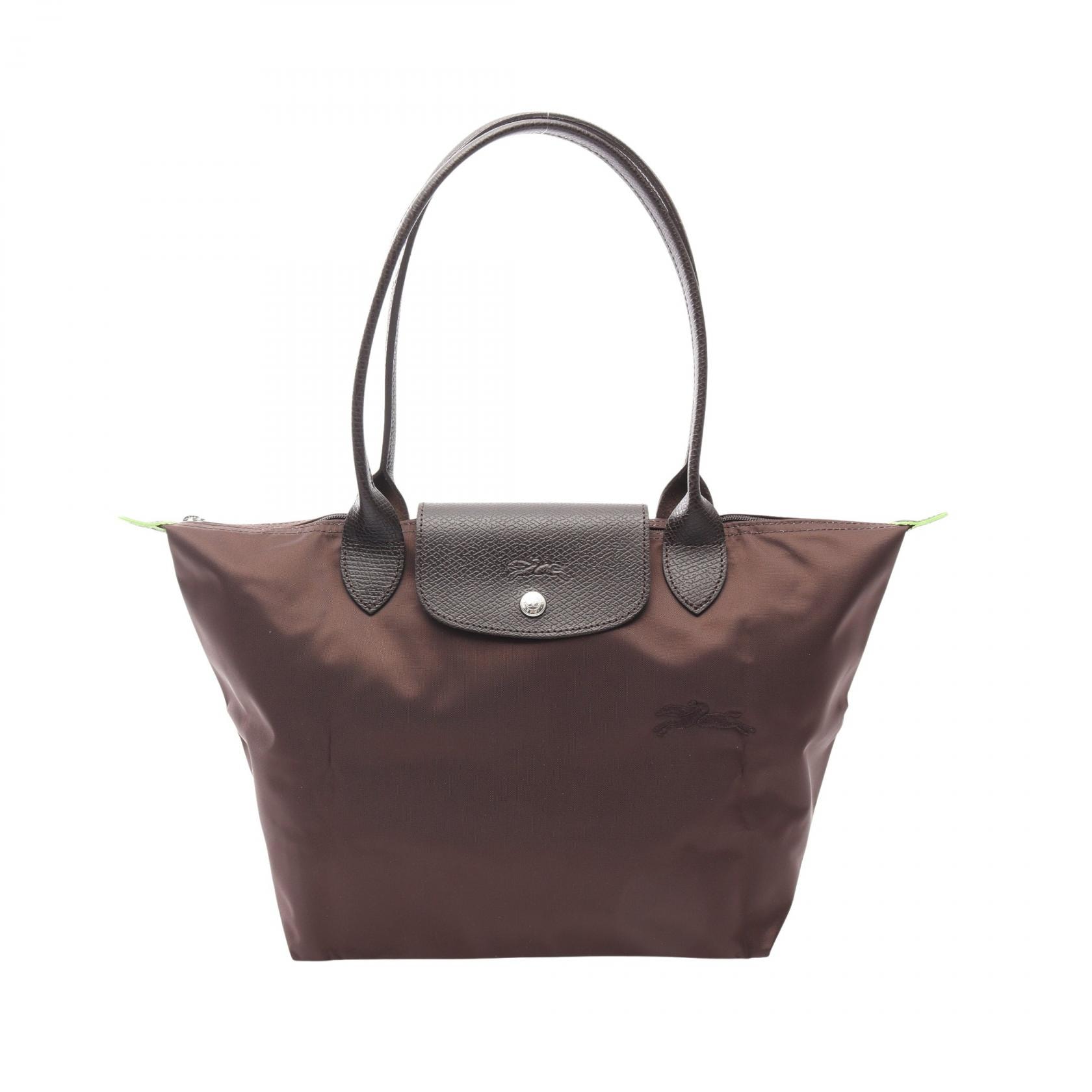 ロンシャン Longchamp ル プリアージュ グリーン M トートバッグ バッグ キャンバス レザー レディース ブラウン系 L2605919002 【新品】