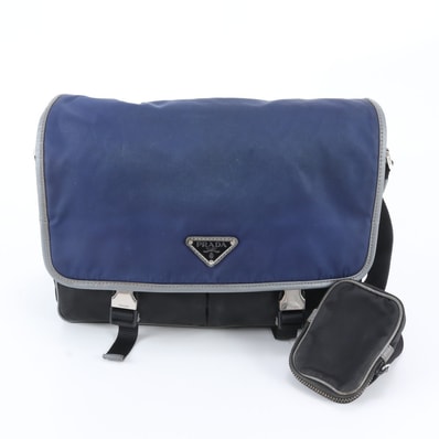 ■美品 プラダ テスート ナイロントライアングルロゴショルダーバッグ