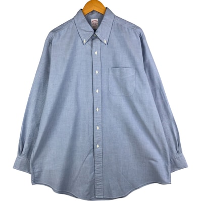 古着 80~90年代 ブルックスブラザーズ Brooks Brothers Est.1818 長袖 ボタンダウンシャツ USA製 メンズXL相当 ヴィンテージ/eaa590596