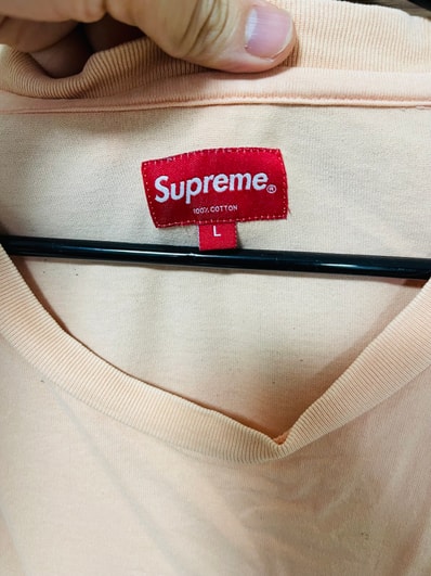 Supreme オレンジ ロゴ刺繍 Lサイズ used