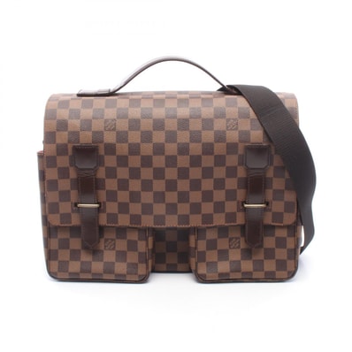 ルイ・ヴィトン LOUIS VUITTON ブロードウェイ 2WAY ショルダーバッグ バッグ PVCコーティングキャンバス レザー ダミエ エベヌ メンズ レディース ブラウン系 N42270 【中古】