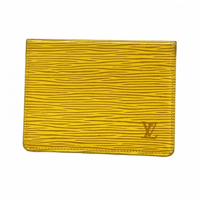 【6fd5508-k】ルイヴィトン パスケース エピ ポルト2カルトヴェルティカル M63209 ジョーヌ【中古】レディース