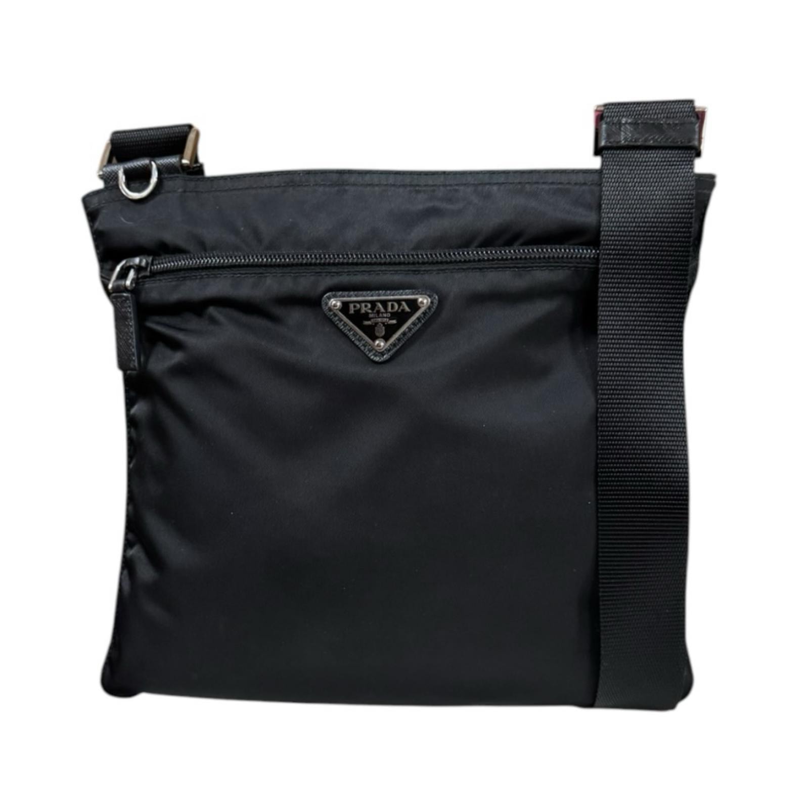 プラダ ショルダーバッグ ナイロン ブラック レディース PRADA  中古