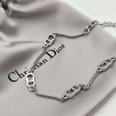 【美品】クリスチャンディオール CD ロゴ ブレスレット シルバー