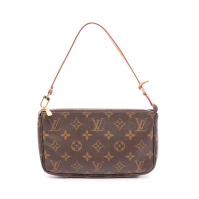 ルイ・ヴィトン LOUIS VUITTON ポシェットアクセソワール モノグラム ハンドバッグ バッグ PVCコーティングキャンバス レザー モノグラム レディース ブラウン系 M51980 【中古】