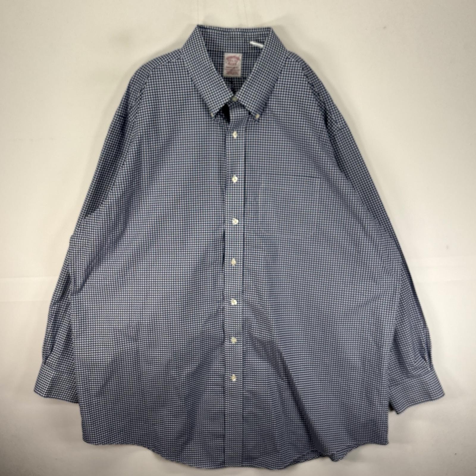 古着 ブルックスブラザーズ Brooks Brothers 長袖シャツ ボタンダウン MADISON 2XL  ネイビー系 チェック メンズ