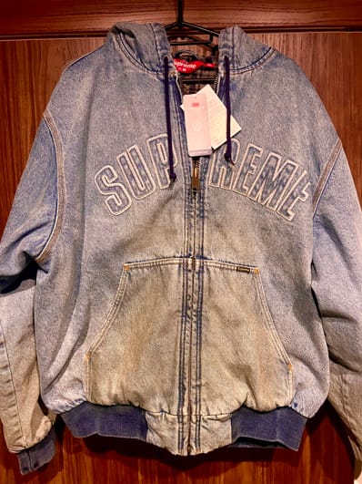 Supreme Reflective Arc Hooded Work Jacket "Denim"