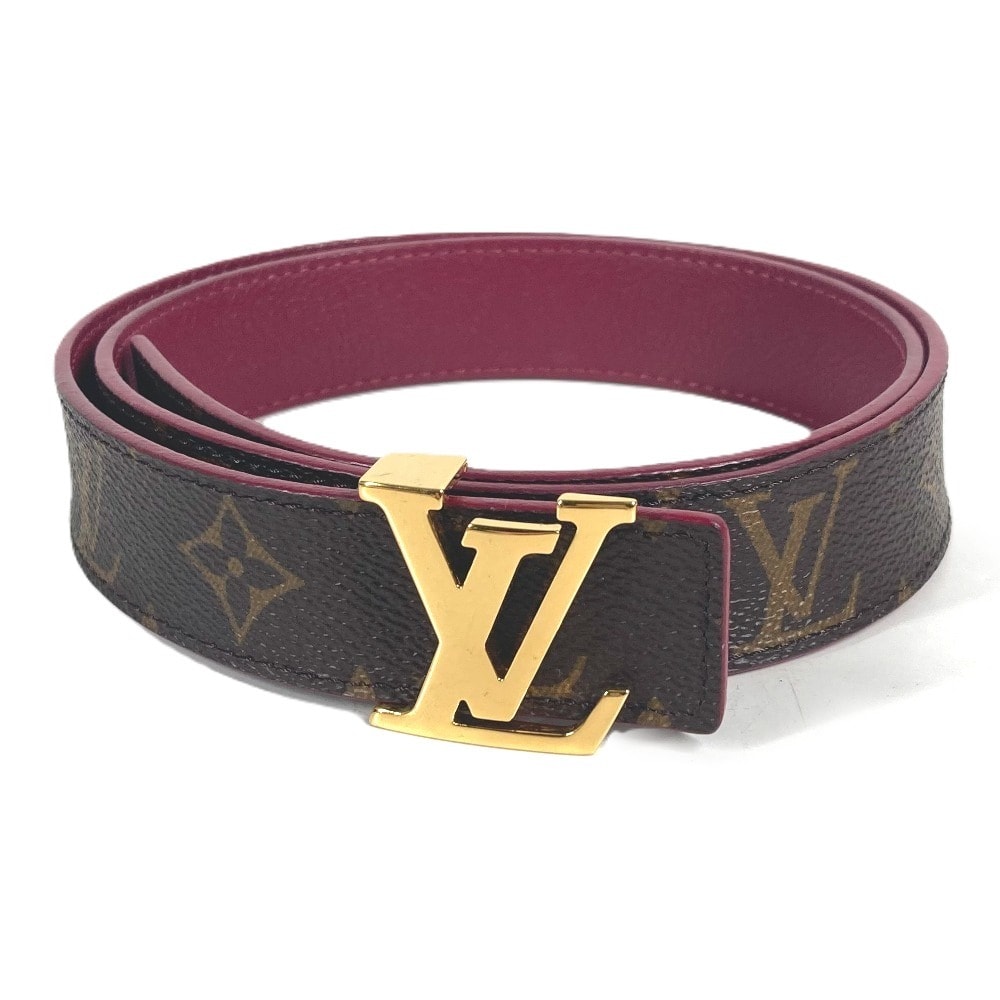 ルイヴィトン LOUIS VUITTON サンチュールLVイニシャル 30mm M0072W モノグラム アクセサリー LVバックル ベルト モノグラムキャンバス ブラウン