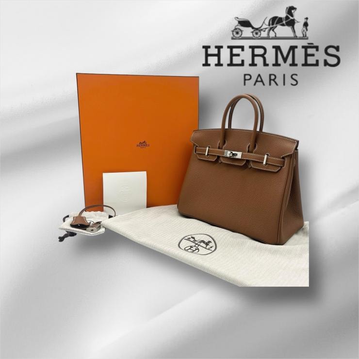 HERMES エルメス ハンドバッグ バーキン 25 トゴ ゴールド シルバー金具 K刻印 KIA649 2025年製 ★プレゼント品質★ ★美品★