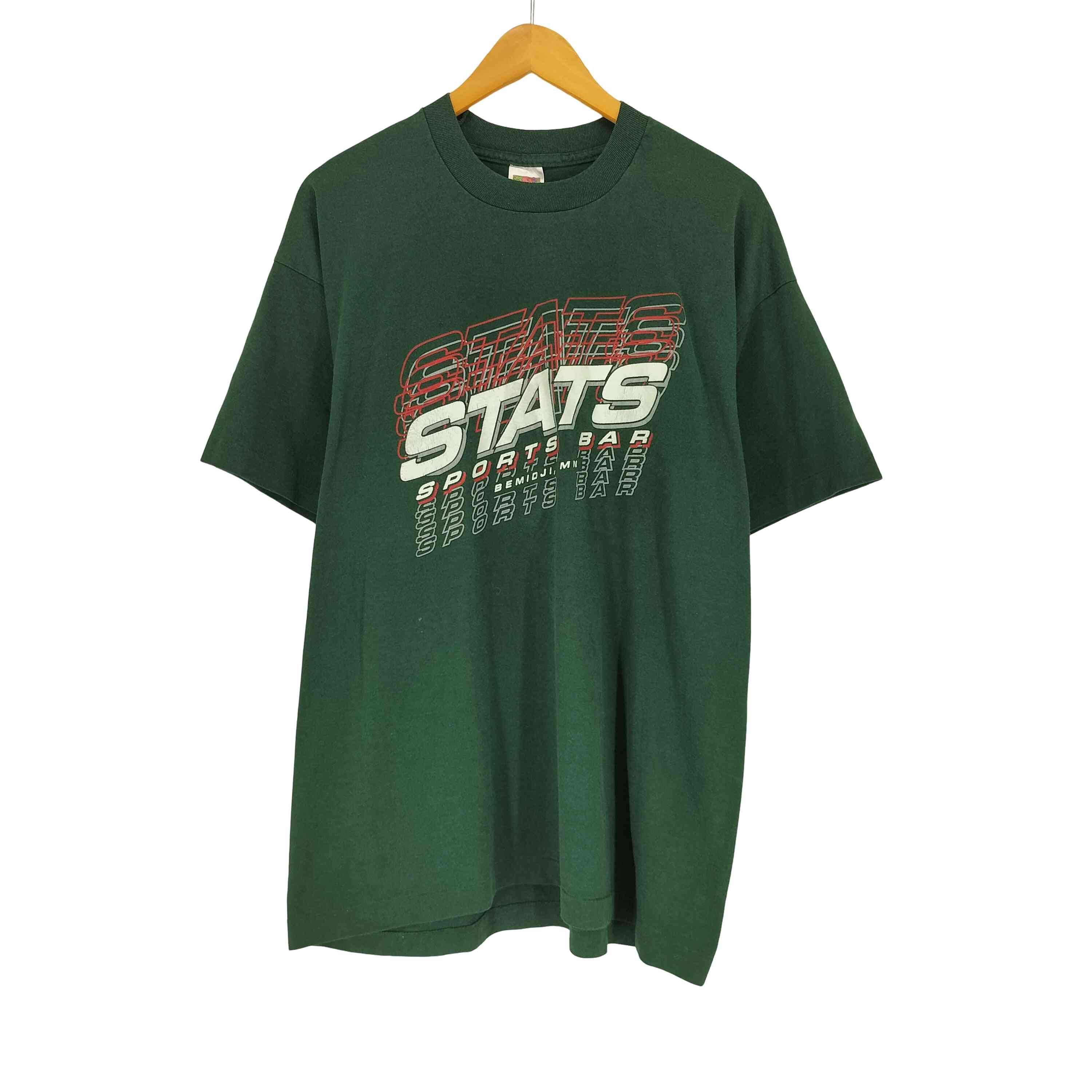 STATS プリントクルーネックTシャツ シングルステッチ【1143219058499】