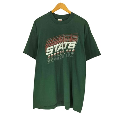 STATS プリントクルーネックTシャツ シングルステッチ【1143219058499】