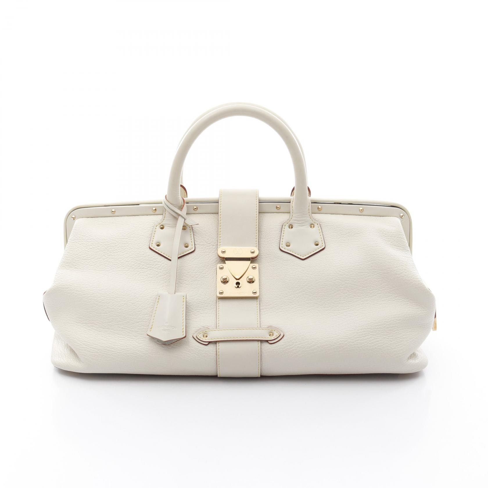 ルイ・ヴィトン LOUIS VUITTON アンジェニューGM ハンドバッグ バッグ レザー スハリ ブロン レディース アイボリー系 【中古】